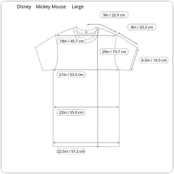 Disney Large Mickey Mouse Graphic Crew Neck Cotton/Polyester Black T Shirt - Picture 2 of 10